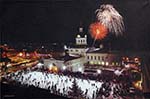 Click here for more information about Fireworks Over Kingston City Hall,  Photo on Canvas