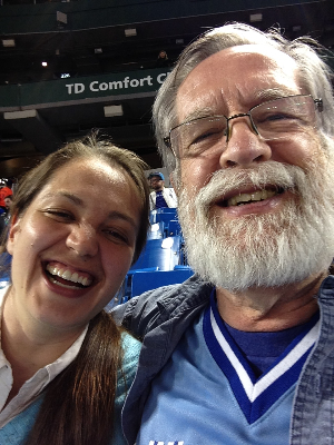 Me and my dad at a Jay's game